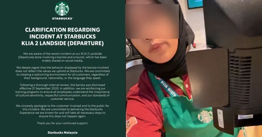 Starbucks KLIA Barista Fired for Insulting Chinese Tourist
