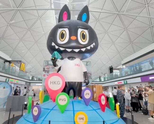 7-Meter-Tall LABUBU Art Installation Unveiled at Hong Kong International Airport