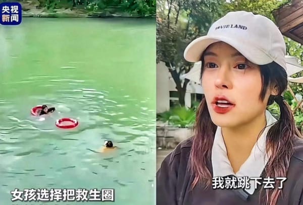 Brave Chengdu Woman Jumps into River to Save Drowning Man Despite Not Knowing How to Swim