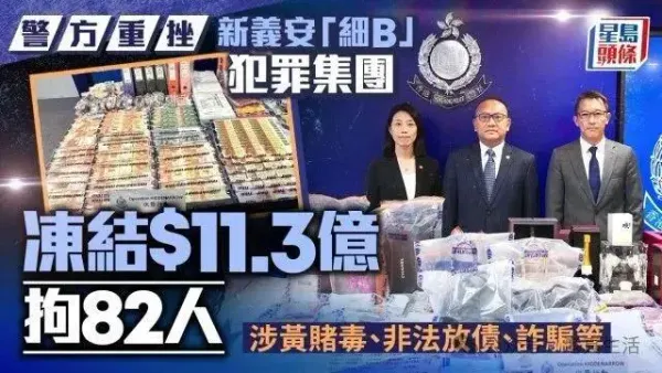 Hong Kong Police Bust Triad Money Laundering Ring, Arrest 82 Including Leader of Sun Yee On