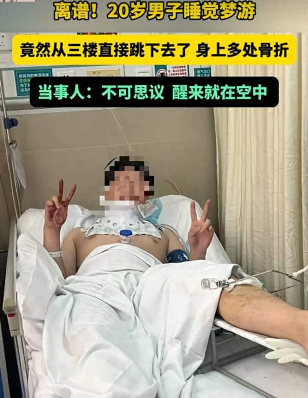 20-Year-Old Survives 3rd-Floor Jump While Sleepwalking 💤🪂