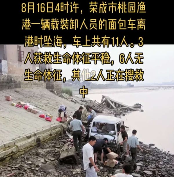 Van with 11 Falls into Sea, 6 Confirmed Dead